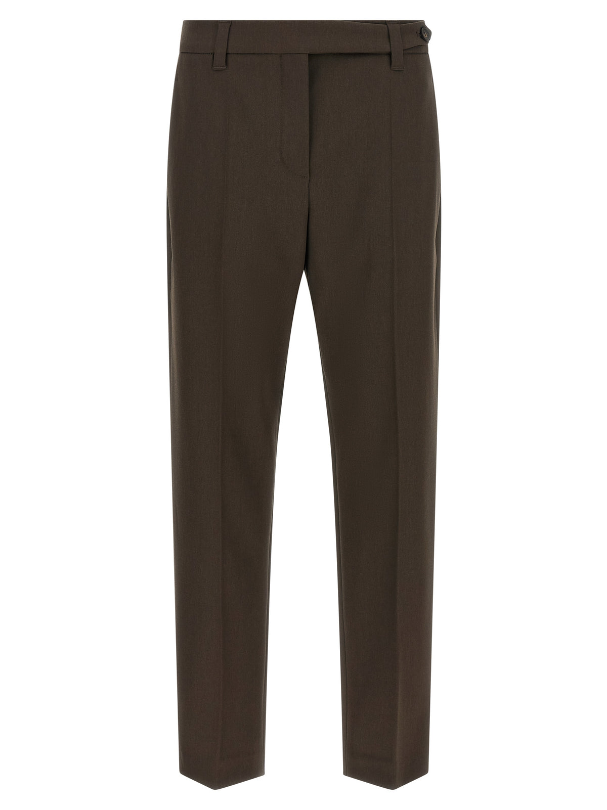Pantalon habillé Brunello Cucinelli marron en laine vierge