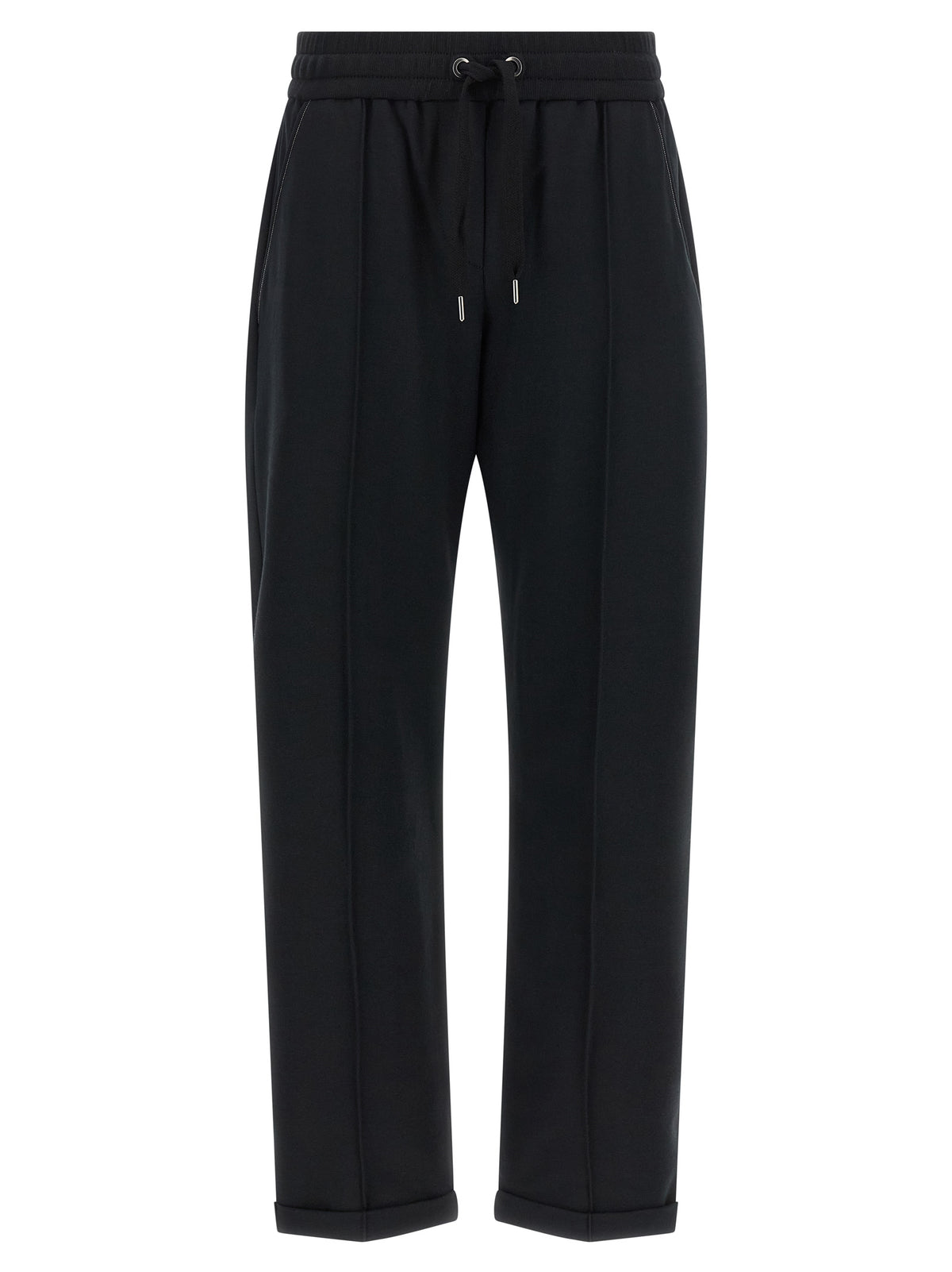 Brunello Cucinelli Black Cotton Joggers - Chic Flared Leg