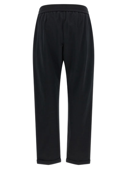 Brunello Cucinelli Black Cotton Joggers (Workout Pants)