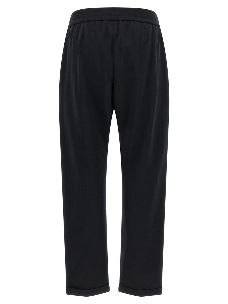 Brunello Cucinelli Black Cotton Joggers - Chic Flared Leg Design
