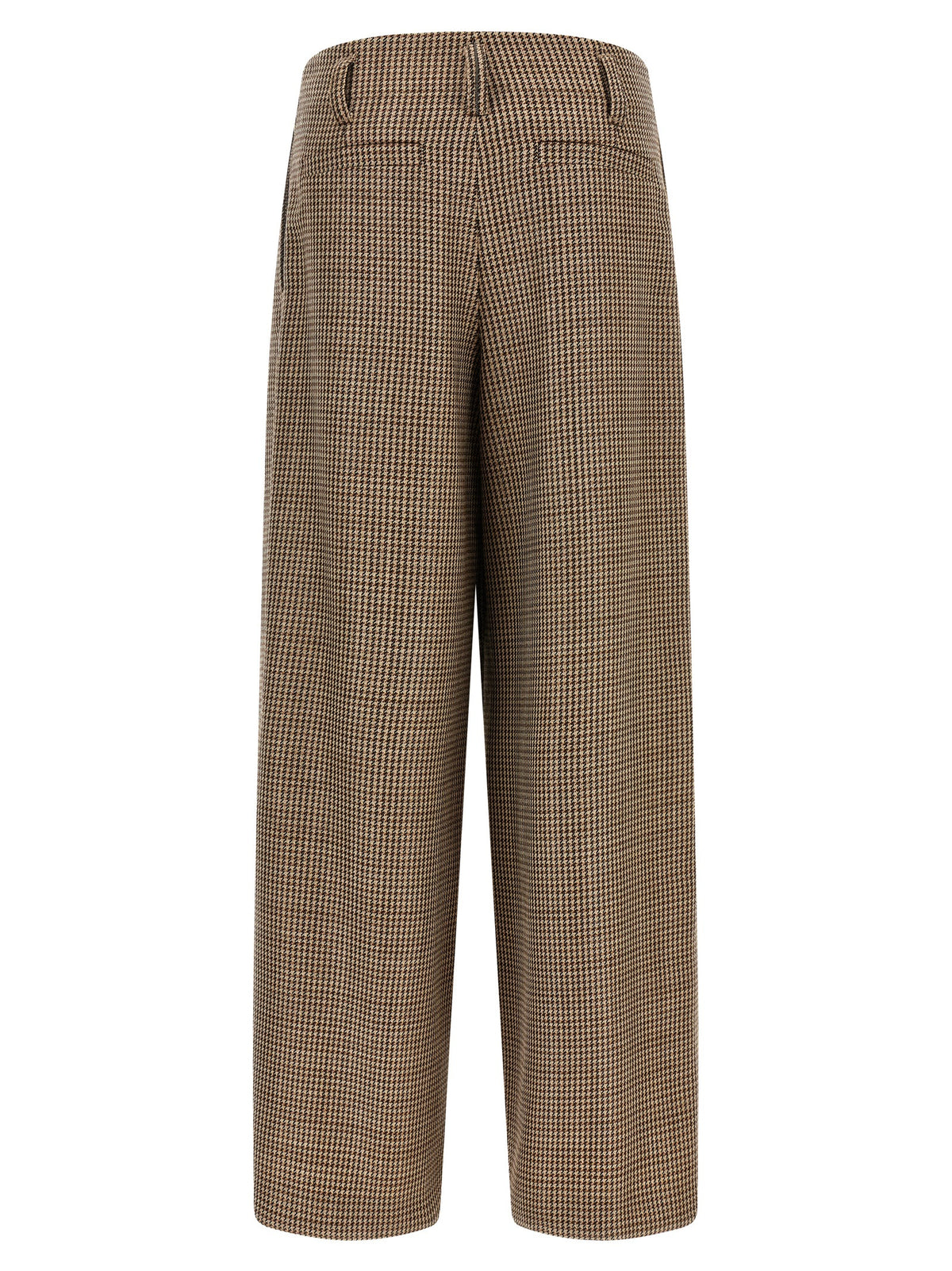 Pantalon évasé Brunello Cucinelli marron en laine vierge