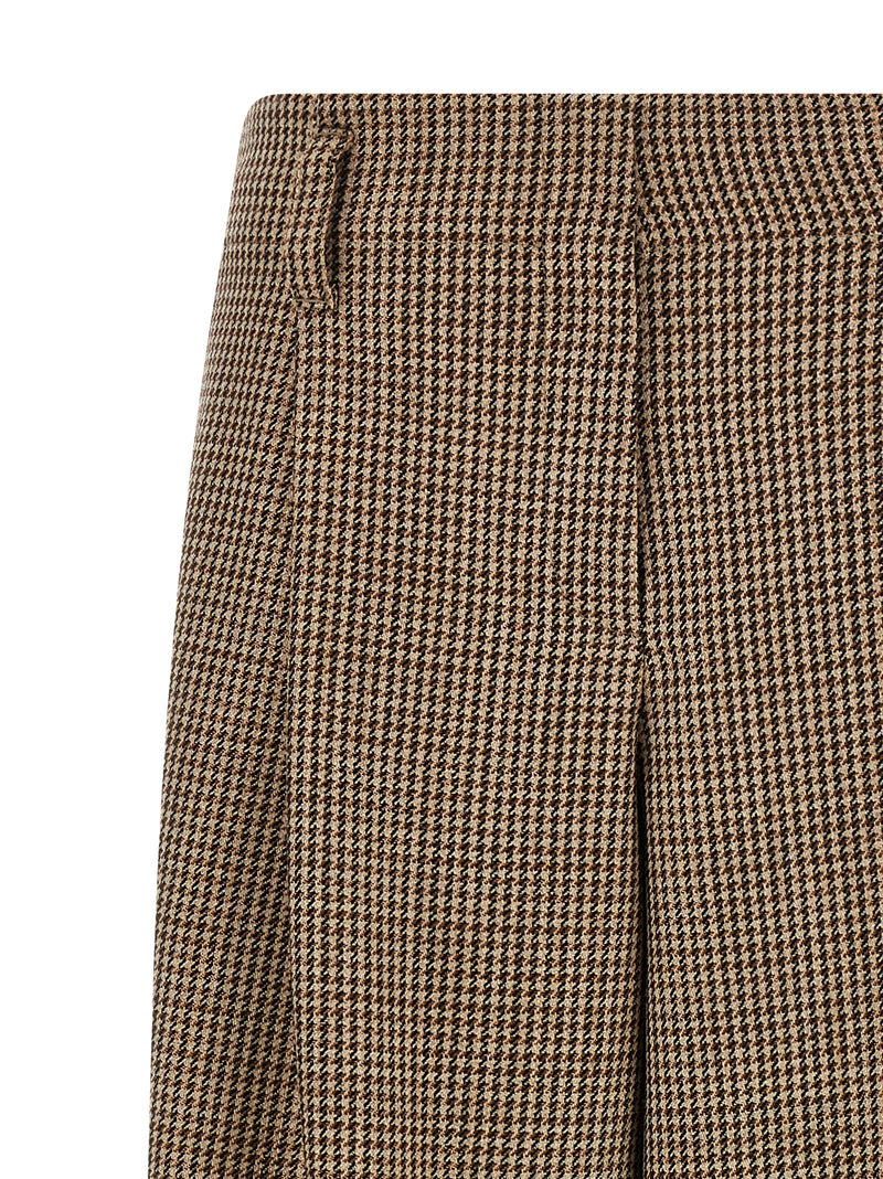 Pantalon évasé Brunello Cucinelli marron en laine vierge
