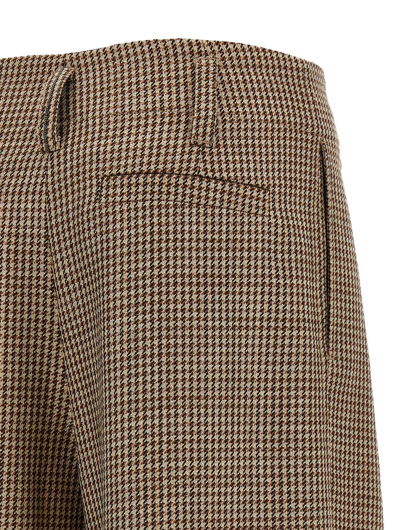 Pantalon évasé Brunello Cucinelli marron en laine vierge