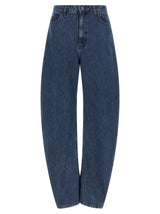 ROTATE BIRGER CHRISTENSEN Blue Organic Cotton Relaxed Fit Jeans