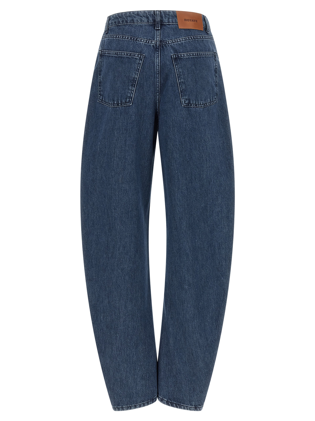 ROTATE BIRGER CHRISTENSEN Blue Organic Cotton Relaxed Fit Jeans