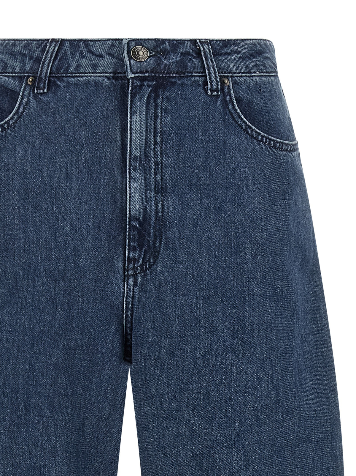 ROTATE BIRGER CHRISTENSEN Blue Organic Cotton Relaxed Fit Jeans
