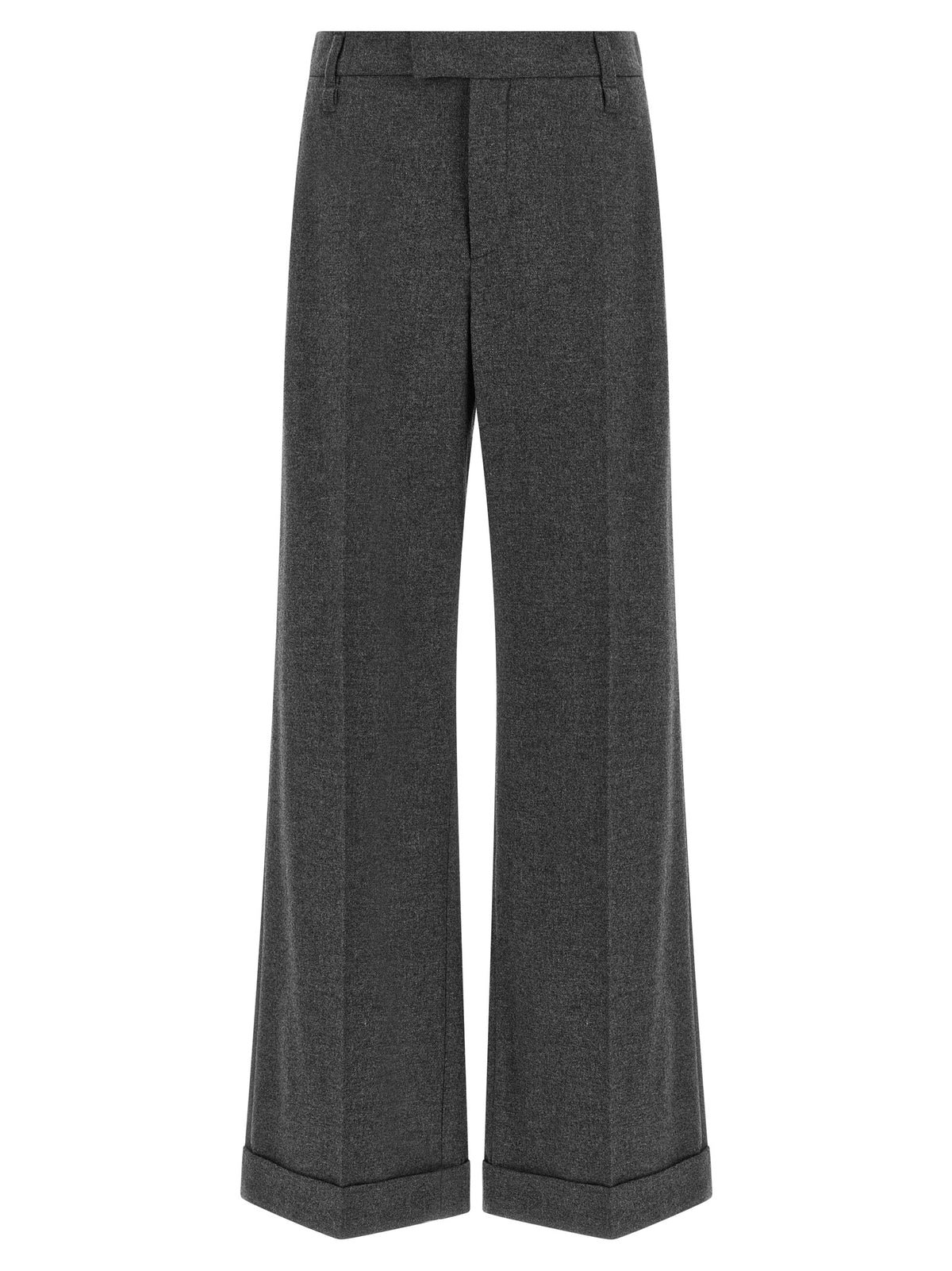 Brunello Cucinelli Pantalon décontracté gris en laine vierge