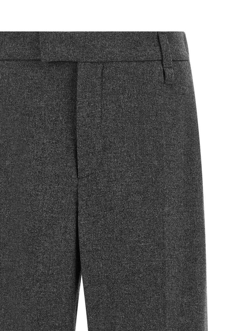 Brunello Cucinelli Pantalon décontracté gris en laine vierge
