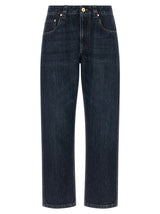 Jean droit en coton bleu Brunello Cucinelli