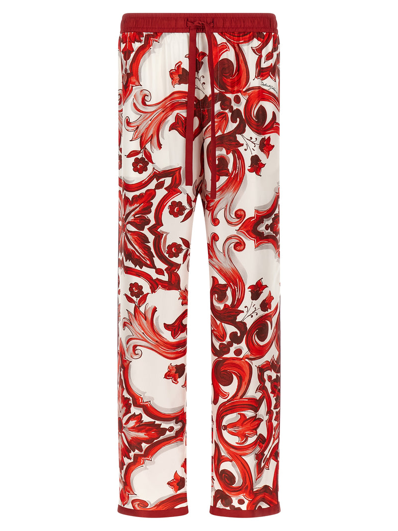 Pantalon décontracté Dolce & Gabbana en soie multicolore