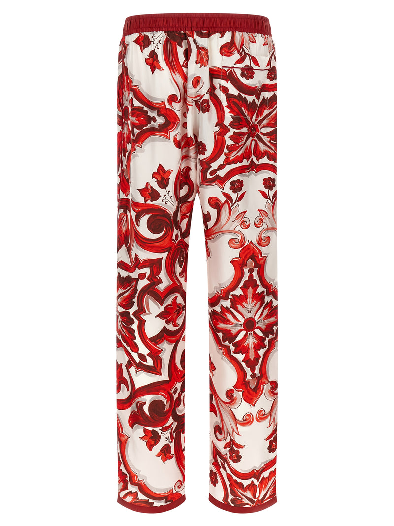 Pantalon décontracté Dolce & Gabbana en soie multicolore