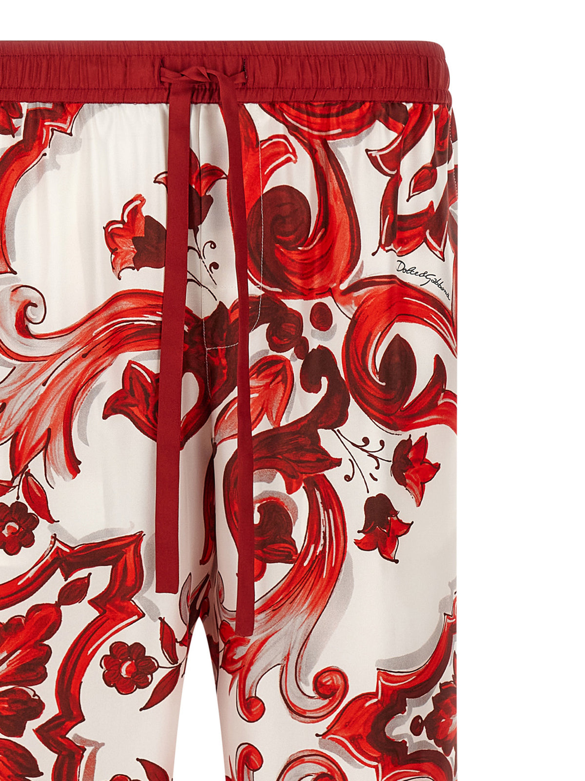 Pantalon décontracté Dolce & Gabbana en soie multicolore