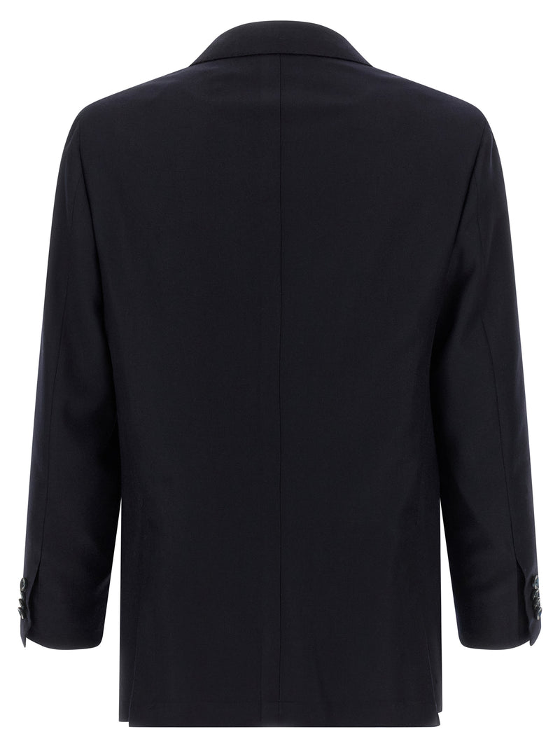 Costume deux pièces Kiton en pure laine vierge bleue