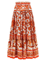 Mini-jupe en coton orange Dolce & Gabbana