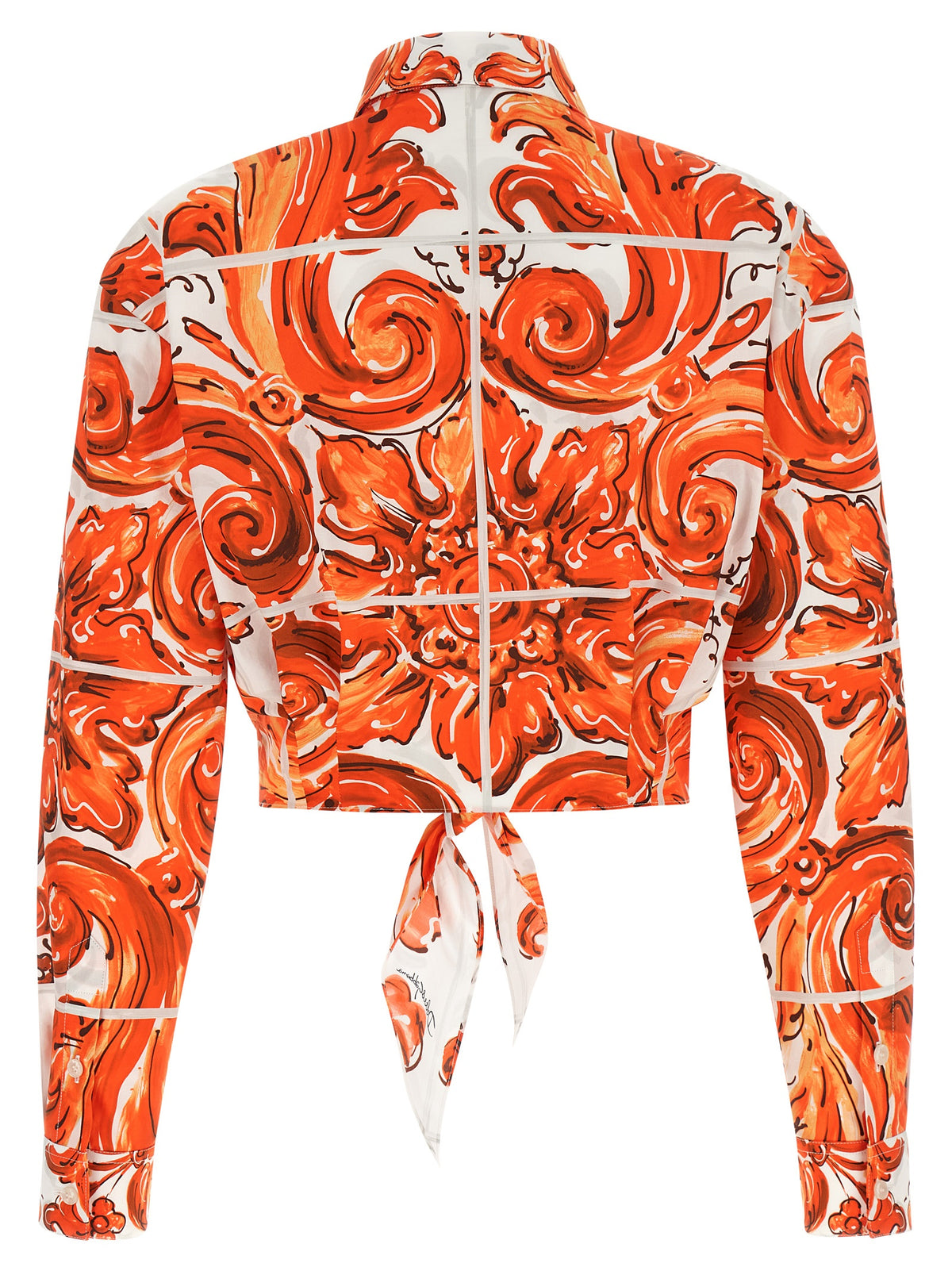 Chemisier en coton orange Dolce & Gabbana