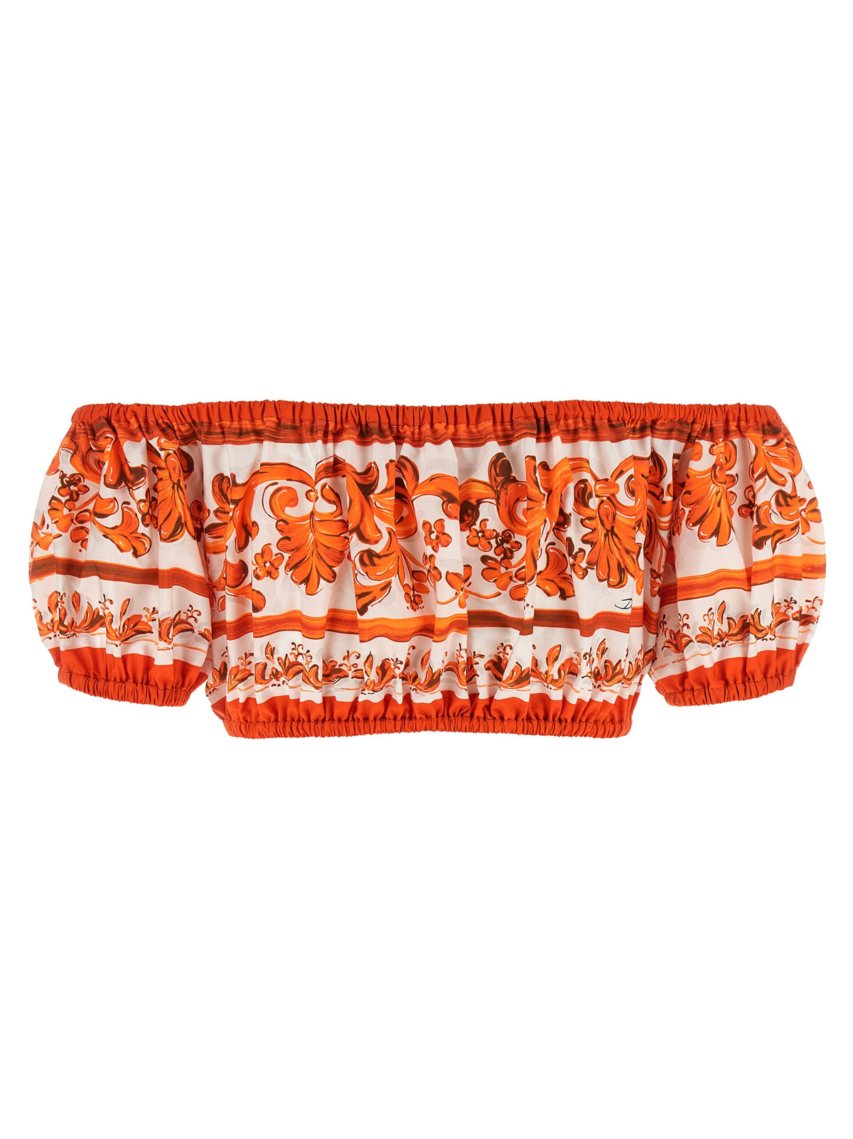 Chemisier en coton orange Dolce & Gabbana
