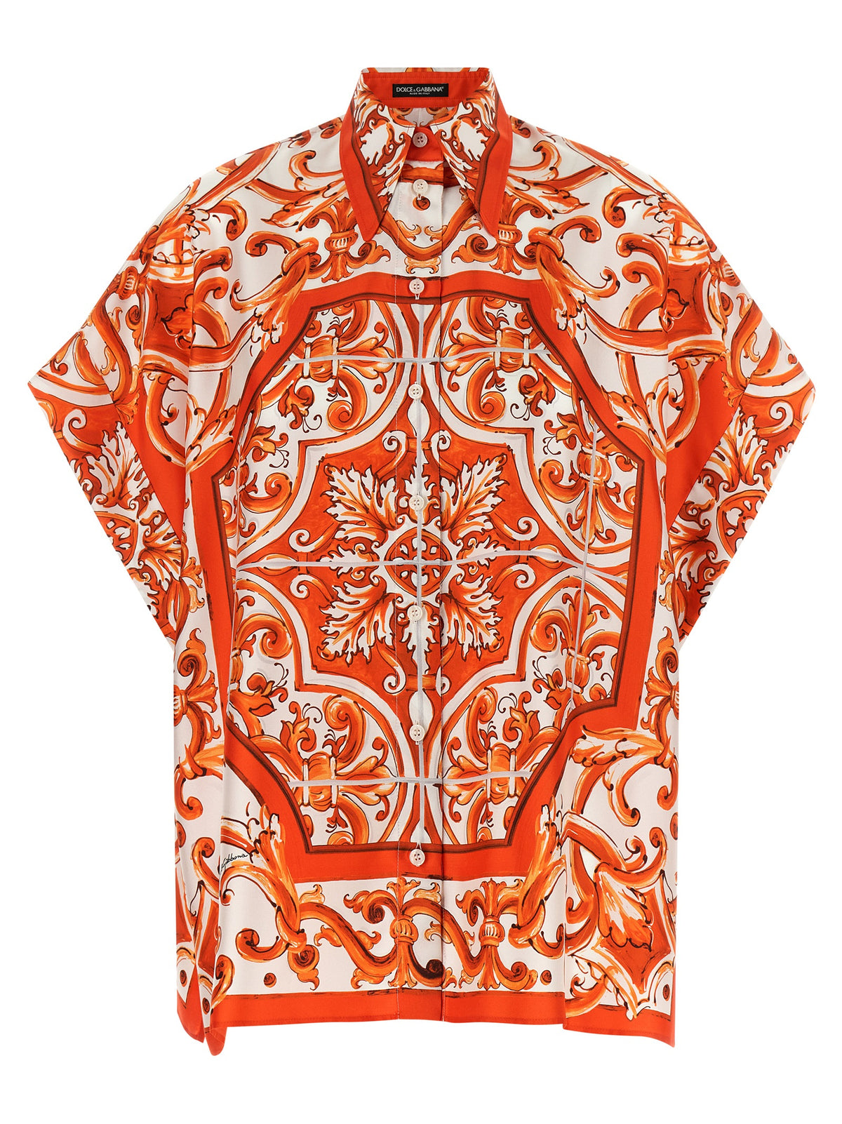 Chemisier en soie orange Dolce & Gabbana