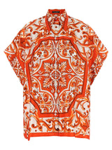 Chemisier en soie orange Dolce & Gabbana