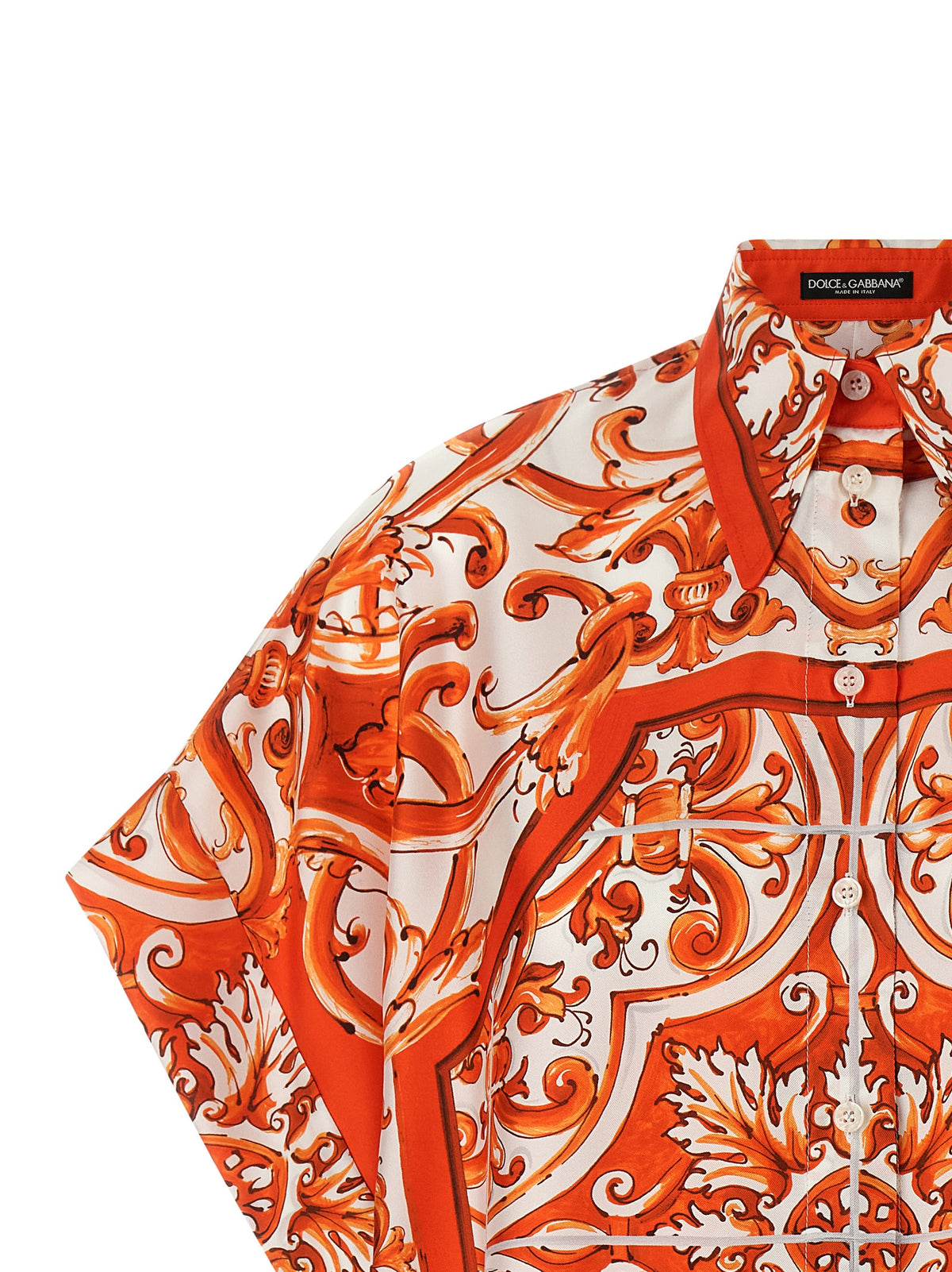 Chemisier en soie orange Dolce & Gabbana