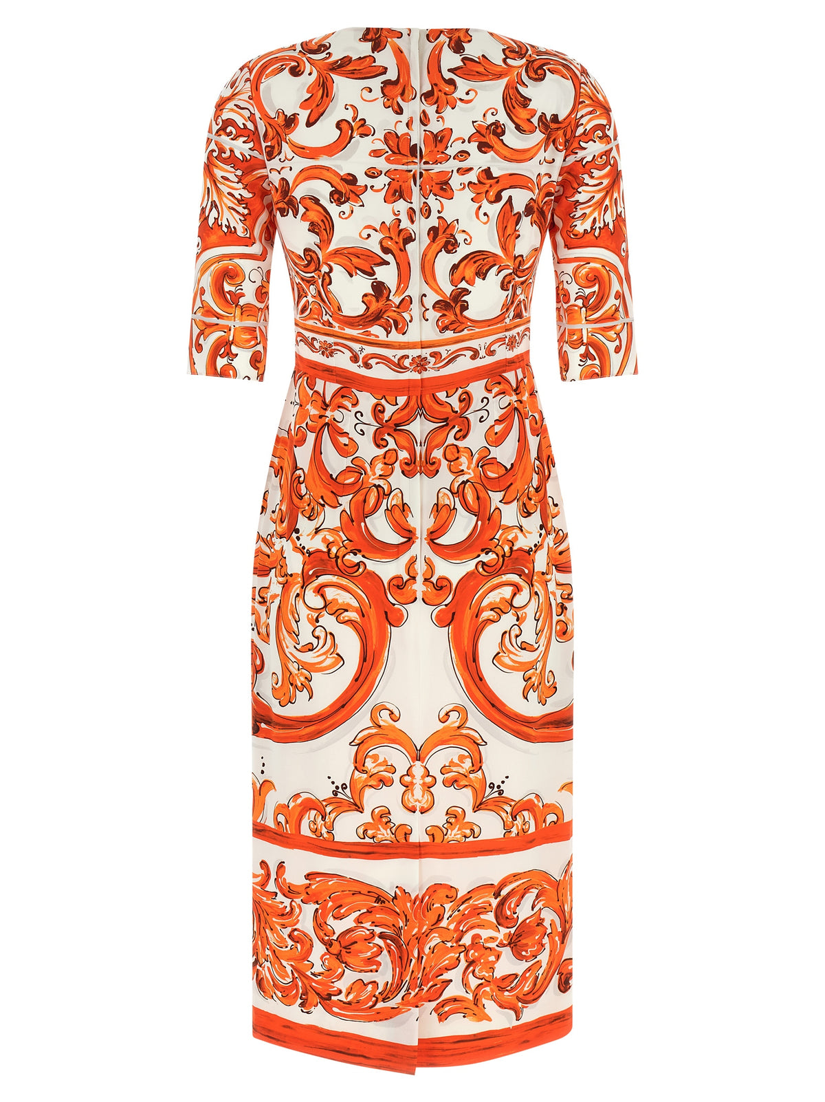 Robe midi Dolce & Gabbana en soie orange