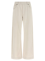 Brunello Cucinelli Pantalon de sport en coton beige