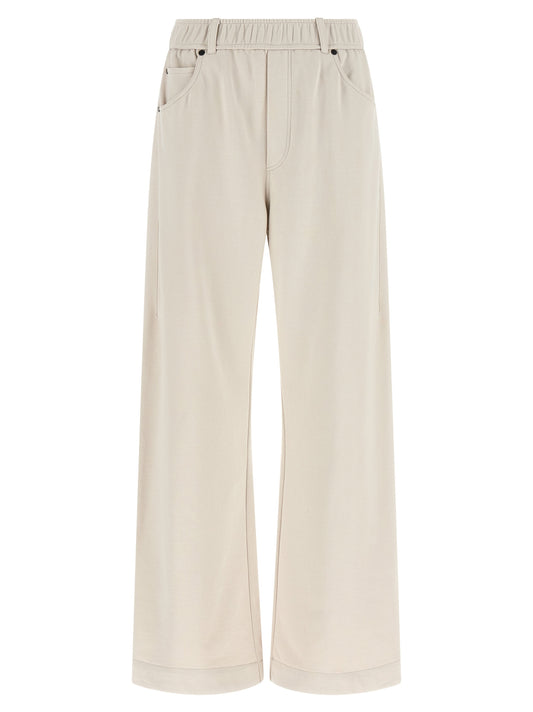 Brunello Cucinelli Pantalon de sport en coton beige