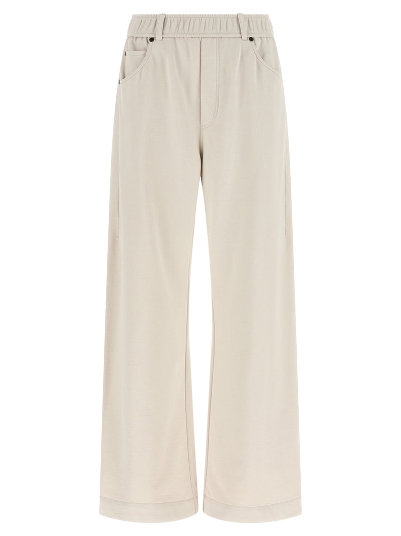 Brunello Cucinelli Pantalon de sport en coton beige