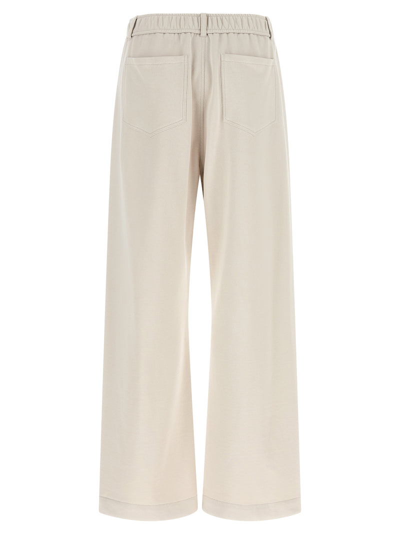 Brunello Cucinelli Pantalon de sport en coton beige