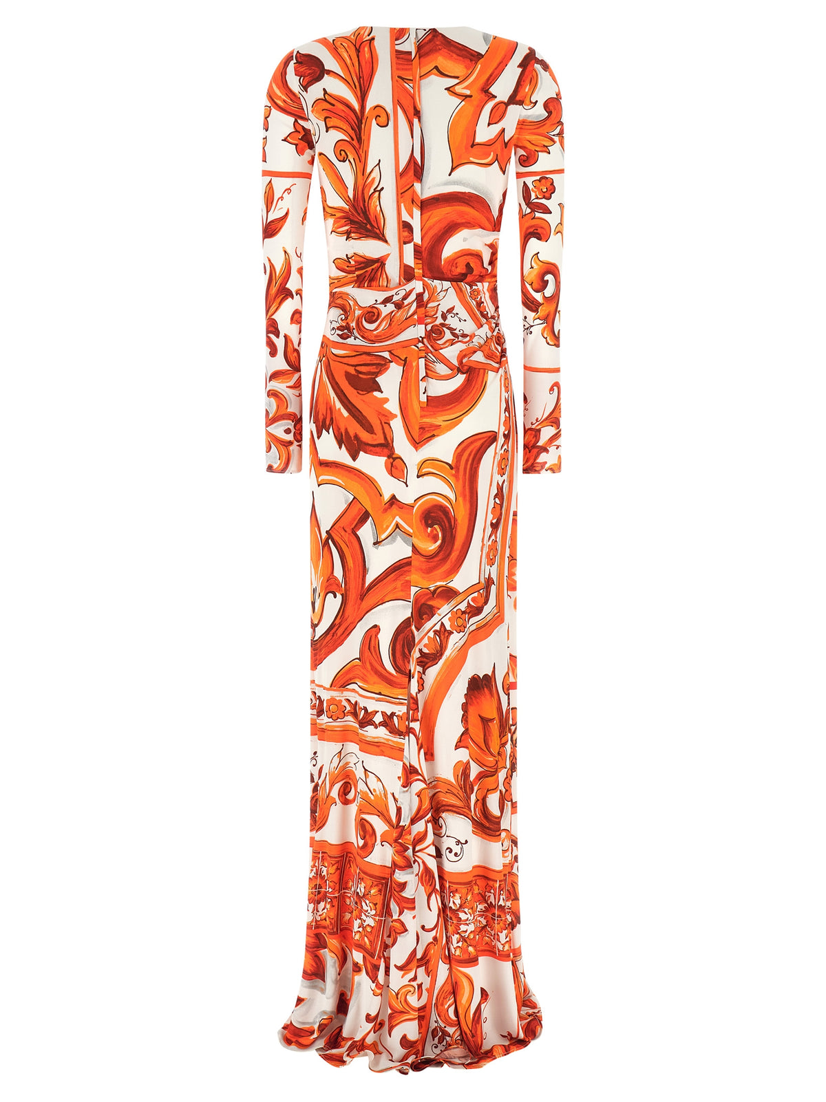 Robe longue Dolce & Gabbana en viscose orange