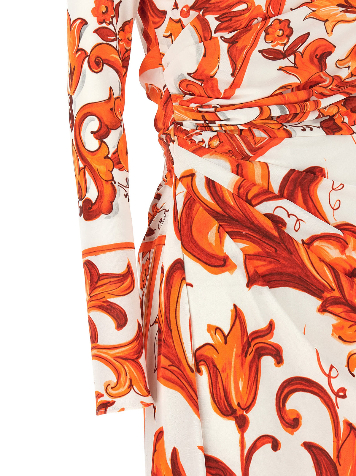 Robe longue Dolce & Gabbana en viscose orange
