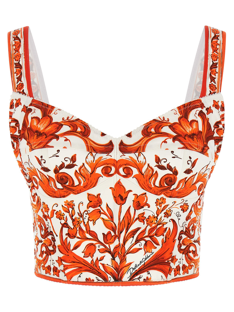 Chemisier en soie orange Dolce & Gabbana