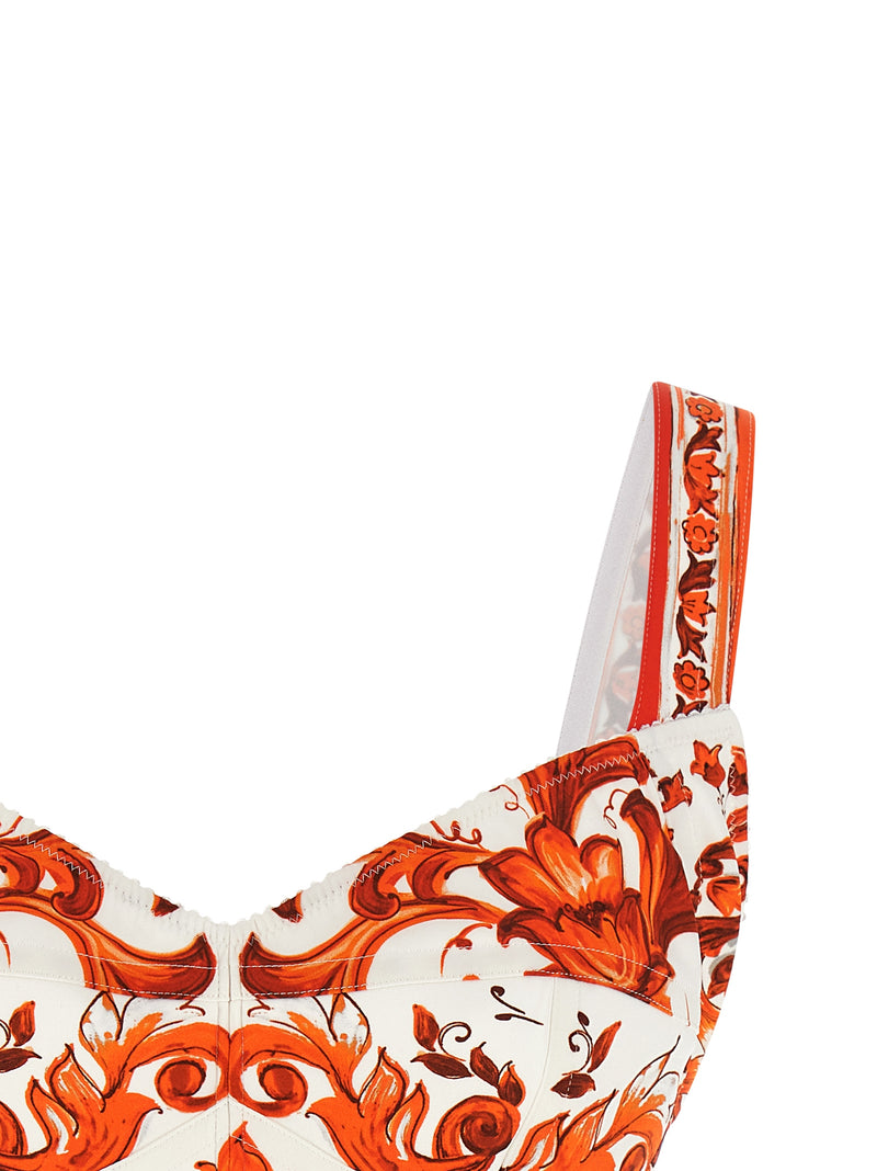 Chemisier en soie orange Dolce & Gabbana