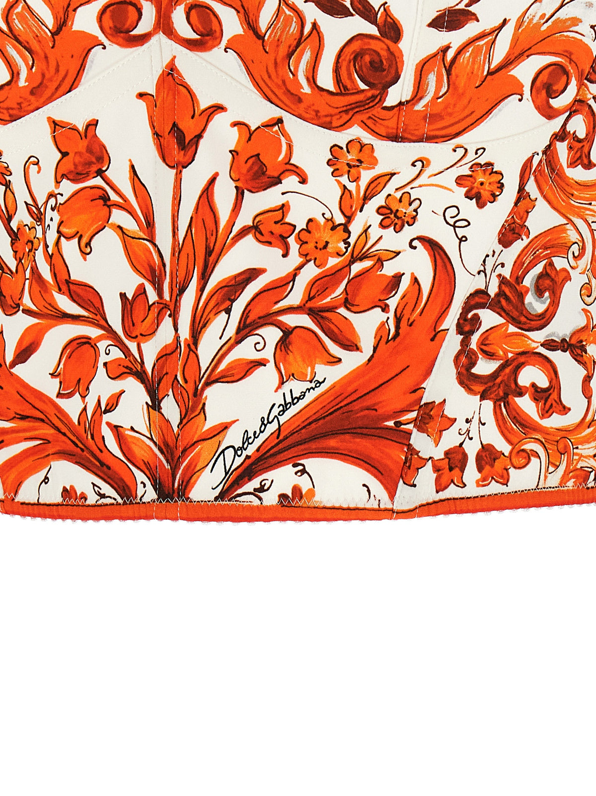 Chemisier en soie orange Dolce & Gabbana