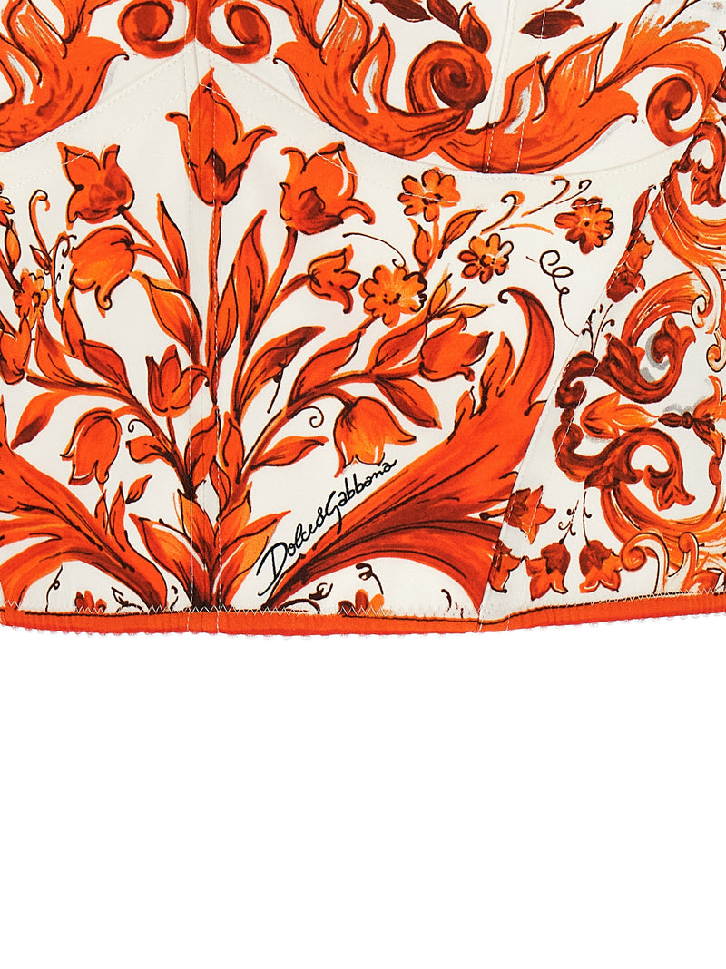 Chemisier en soie orange Dolce & Gabbana