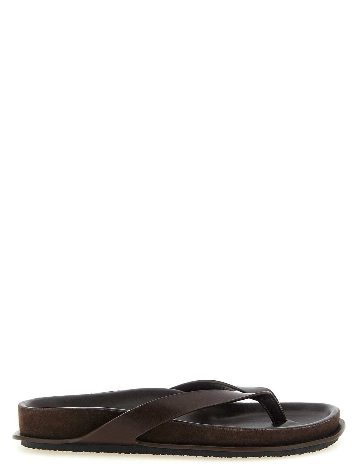 Jacquemus claquettes en cuir de vachette marron