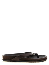 Jacquemus claquettes en cuir de vachette marron