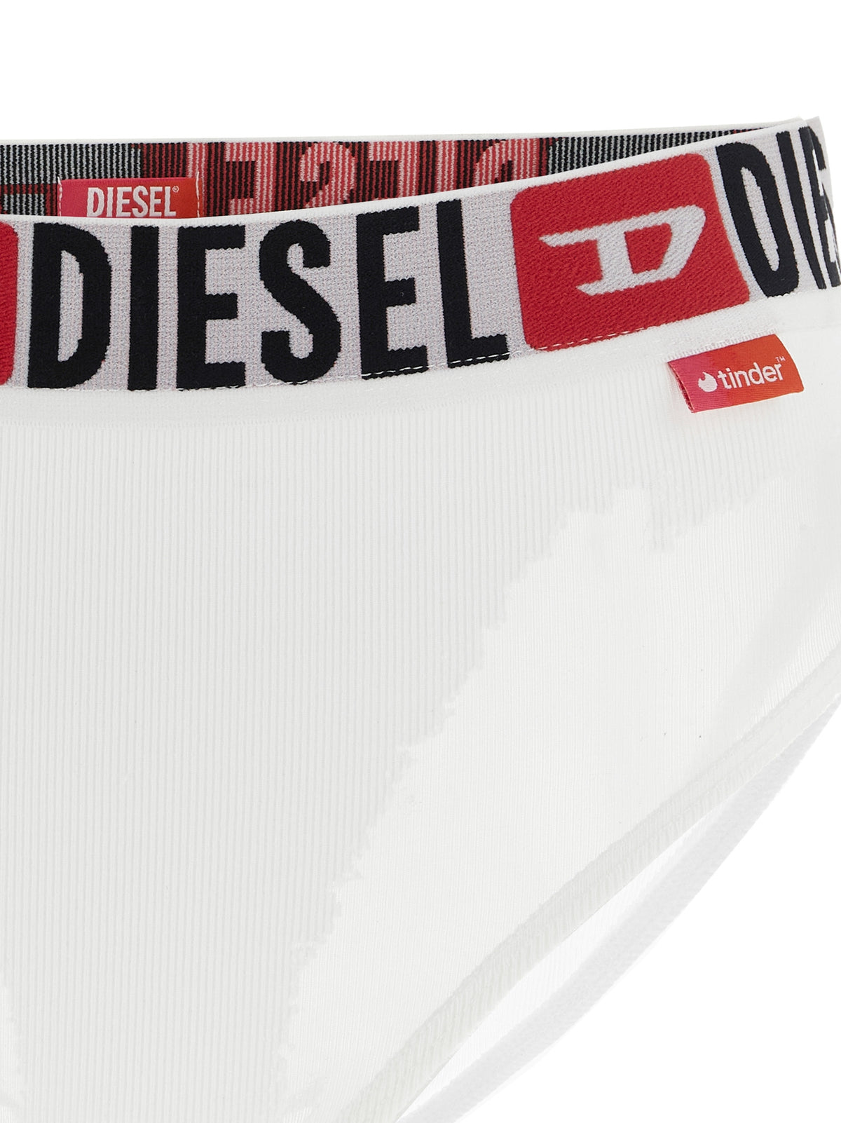 Slip blanc en coton Diesel