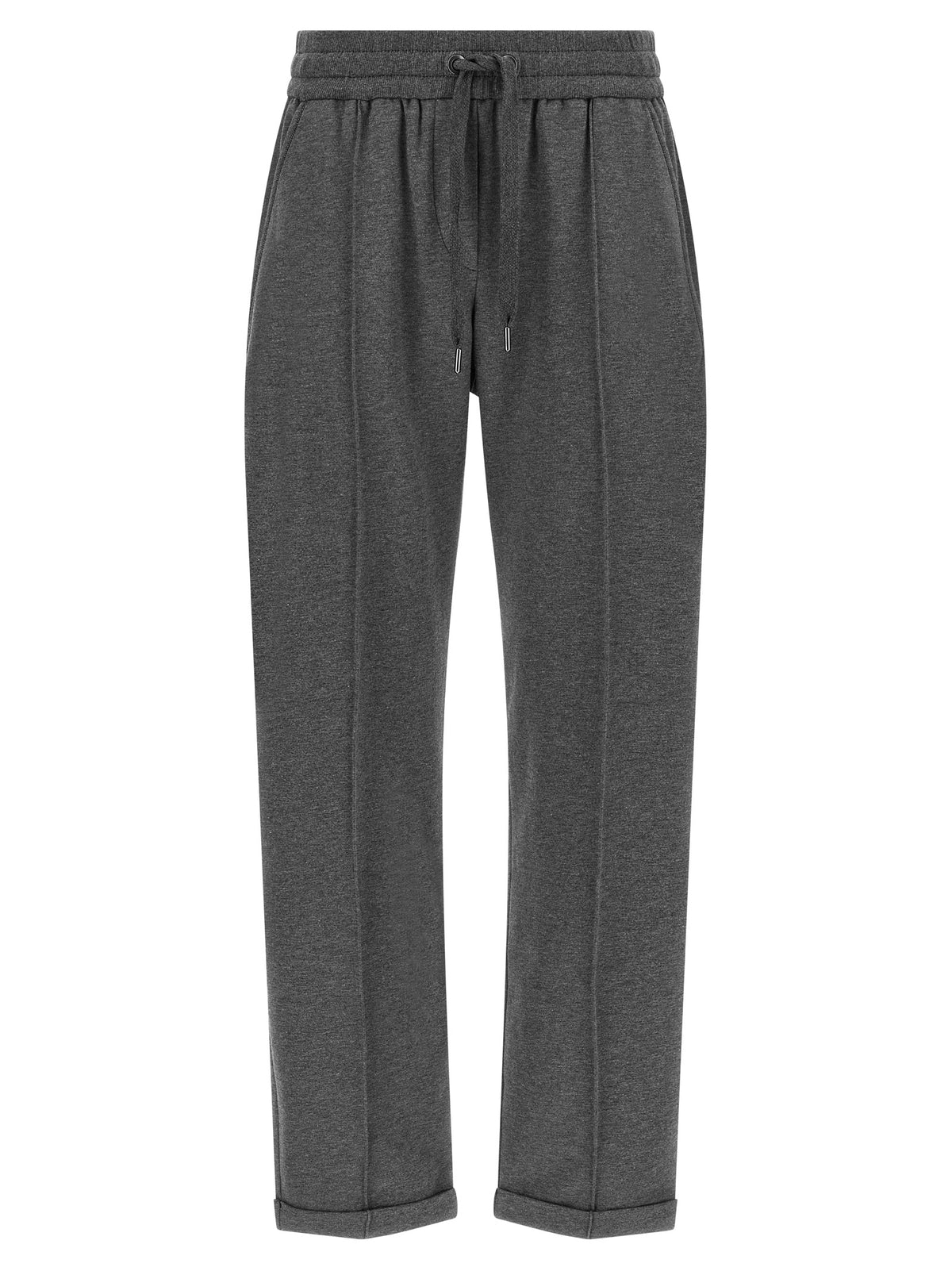Brunello Cucinelli Pantalon décontracté en coton gris