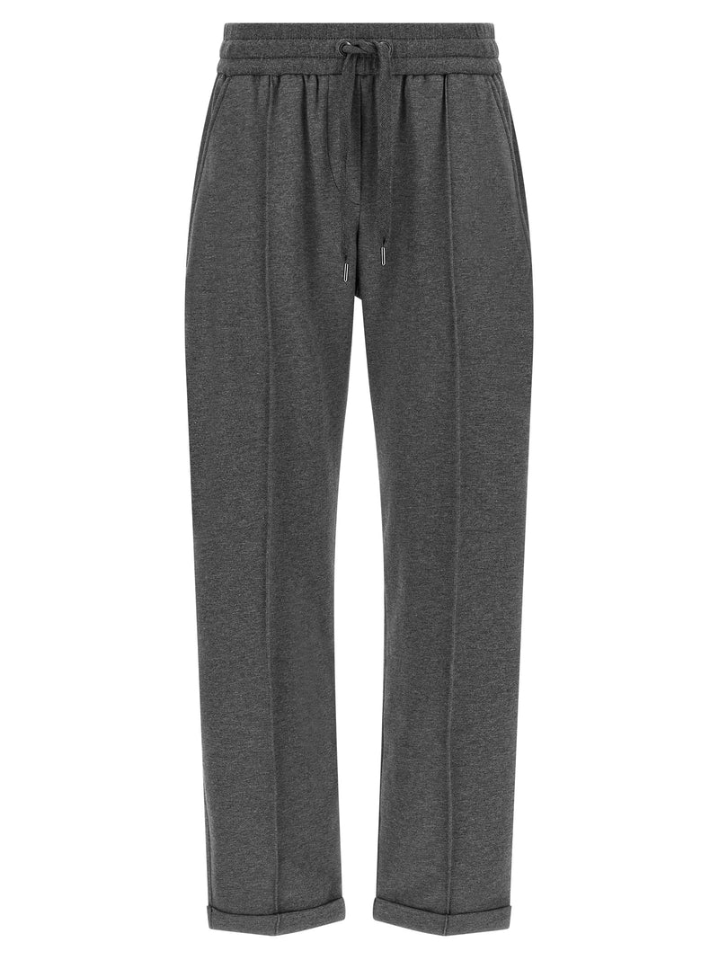 Brunello Cucinelli Pantalon décontracté en coton gris