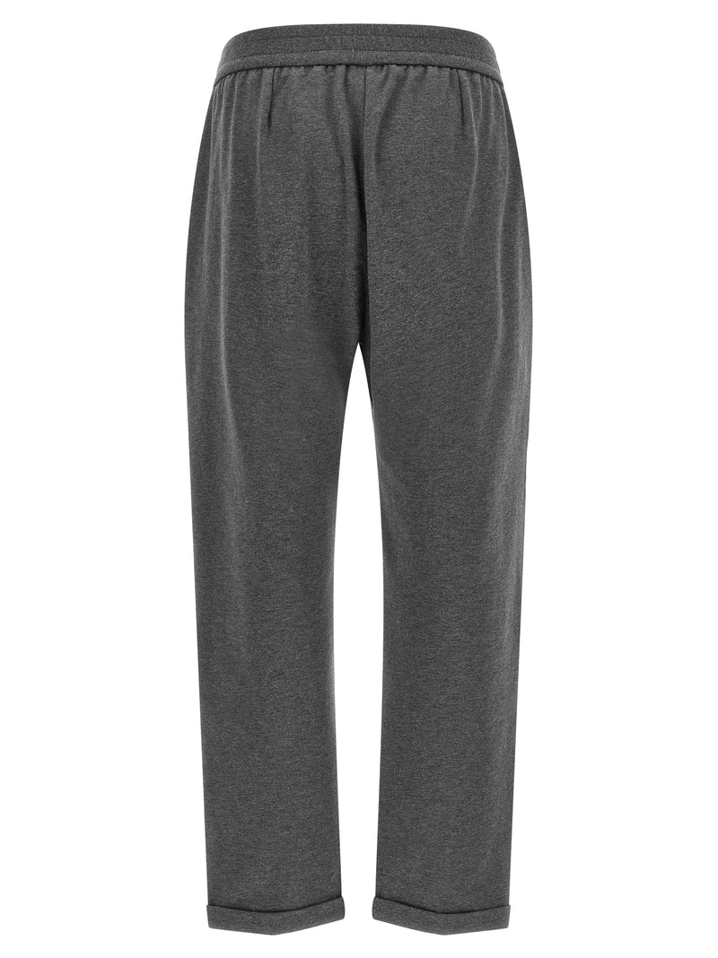 Brunello Cucinelli Pantalon décontracté en coton gris