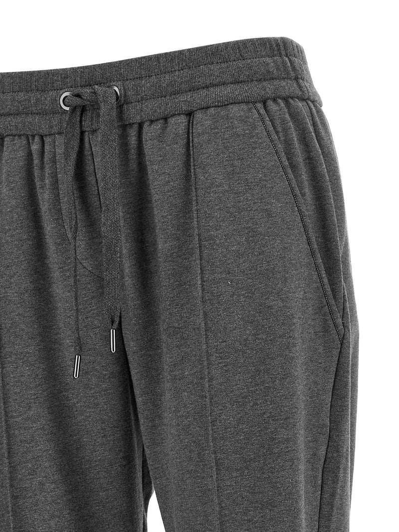 Brunello Cucinelli Pantalon décontracté en coton gris