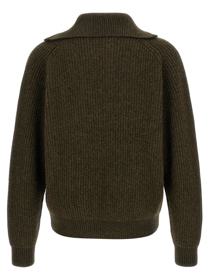 Gilet en laine bicolore Jil Sander