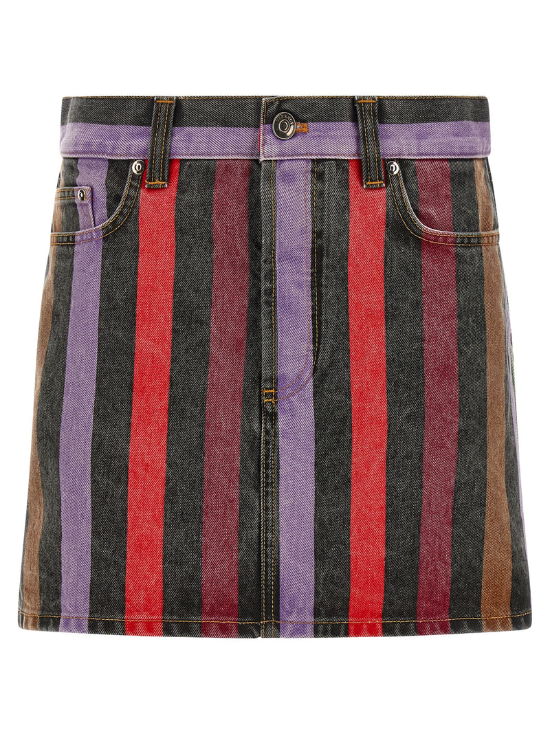 Jupe Longue Multicolore en Coton Versace
