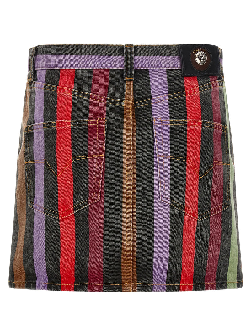 Jupe Longue Multicolore en Coton Versace
