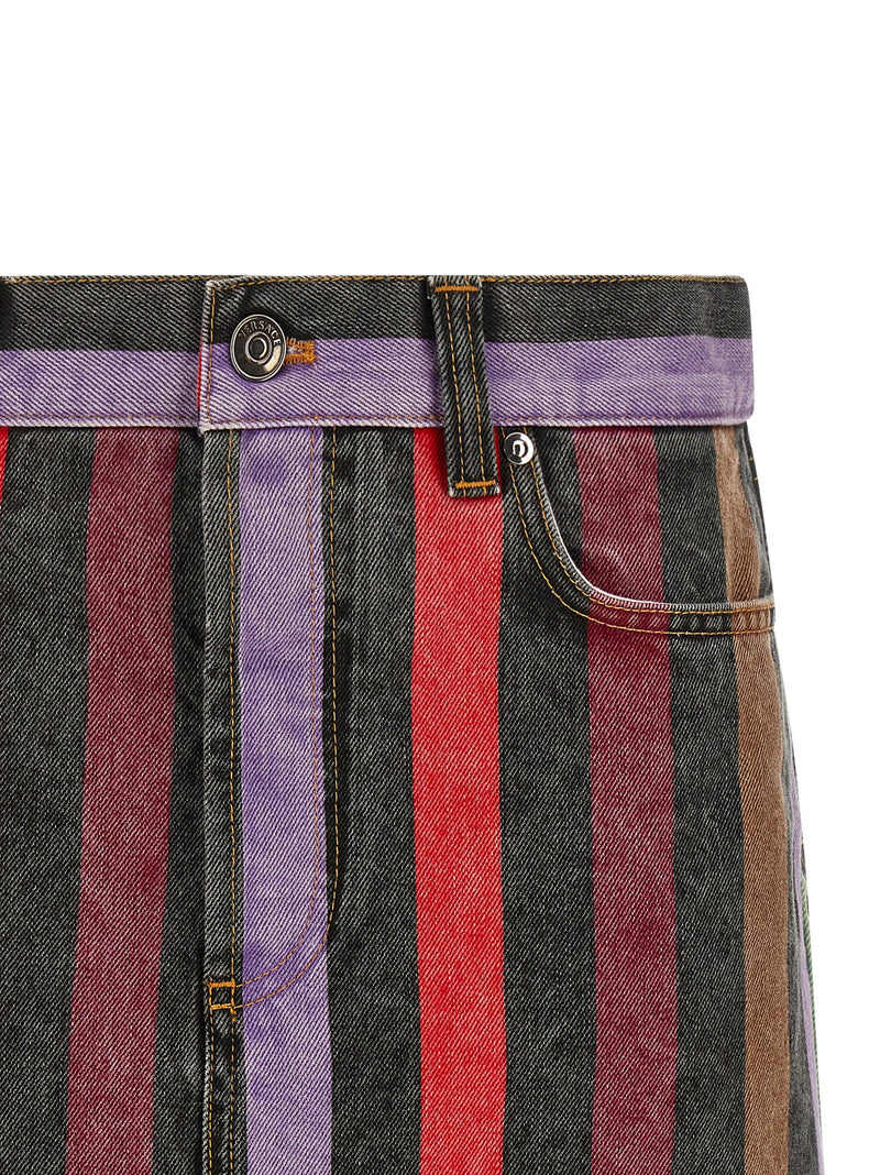 Jupe Longue Multicolore en Coton Versace