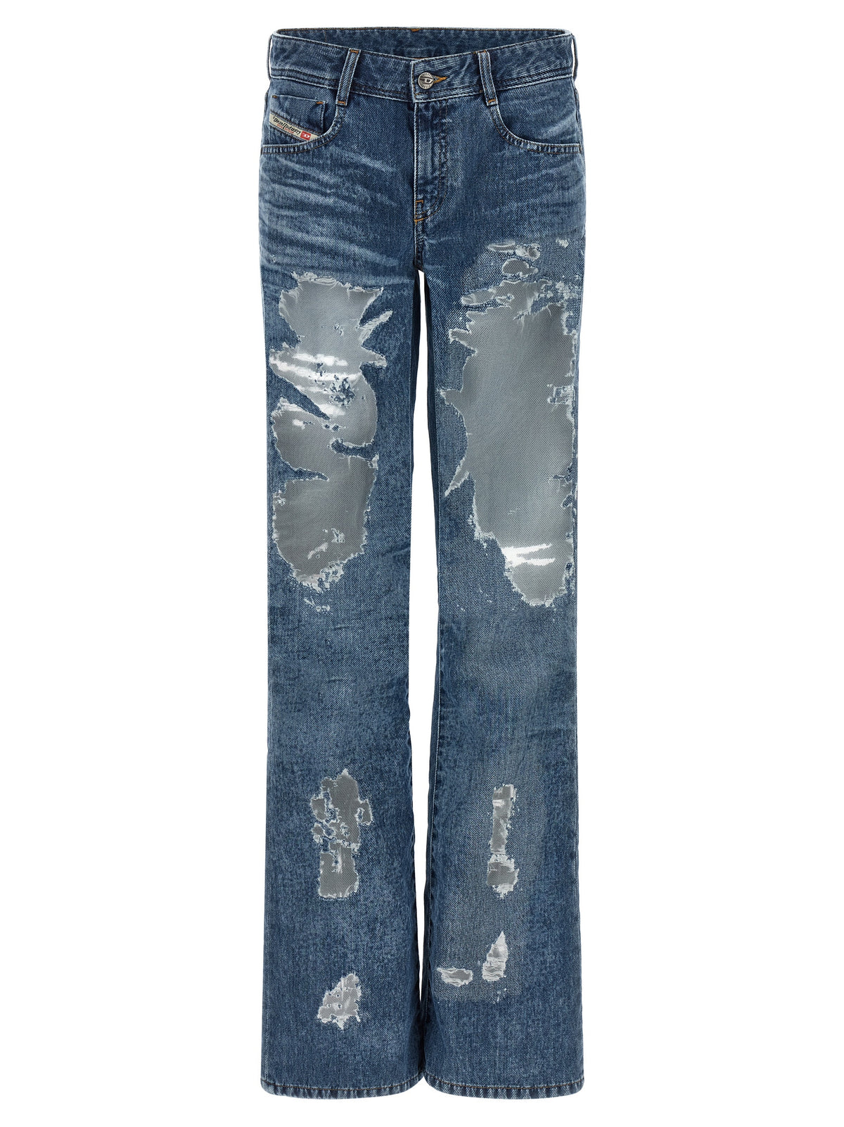 Diesel Blue Cotton Flared Jeans - 1969 D-Ebbey