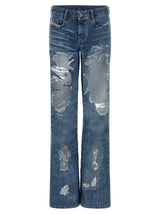 Diesel Blue Cotton Flared Jeans - 1969 D-Ebbey