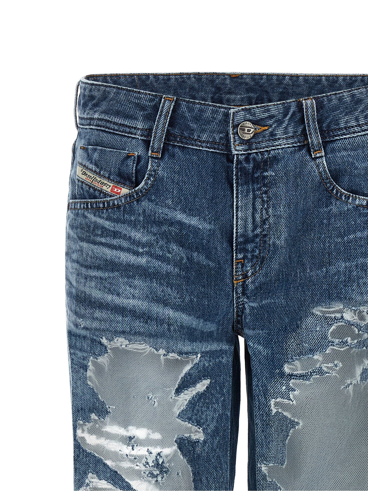 Diesel Blue Cotton Flared Jeans - 1969 D-Ebbey
