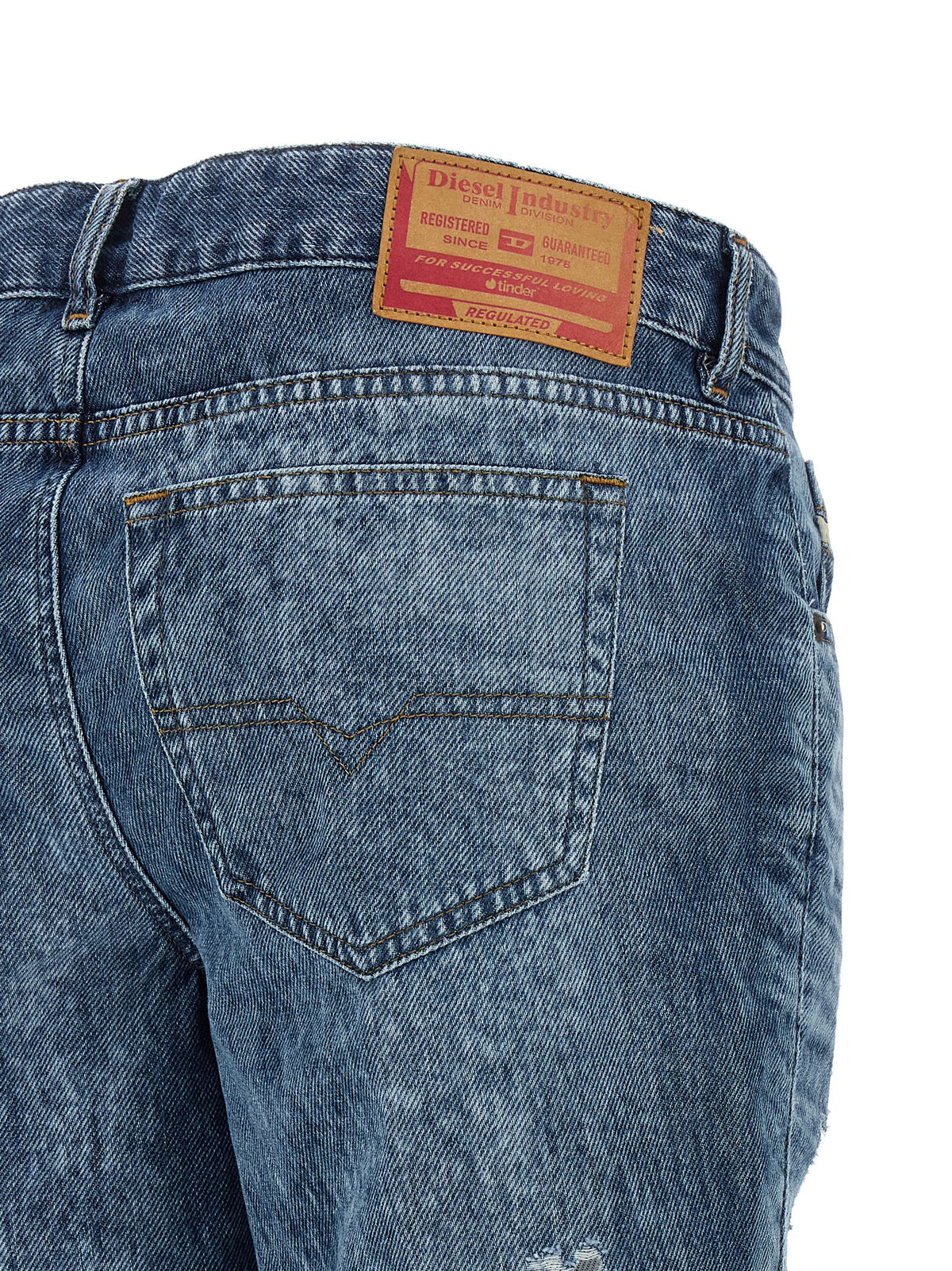 Diesel Blue Cotton Flared Jeans - 1969 D-Ebbey
