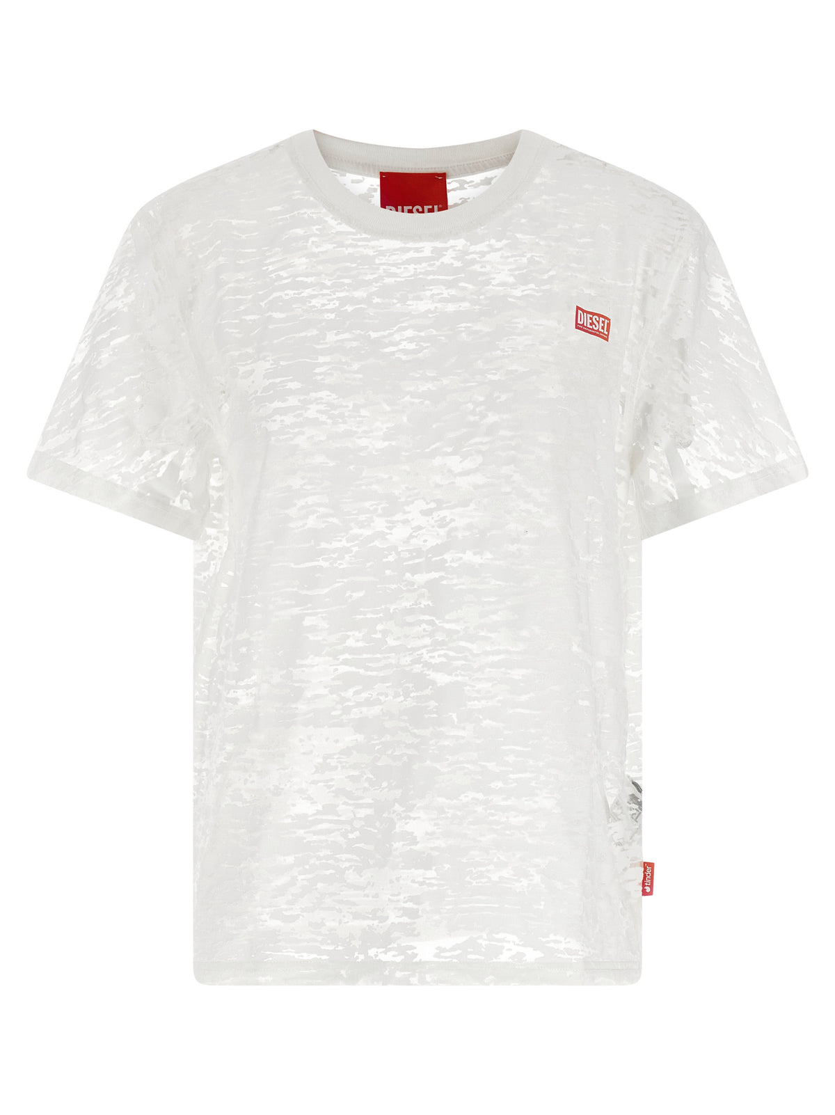 T-shirt blanc en coton Diesel